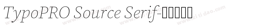 TypoPRO Source Serif字体转换